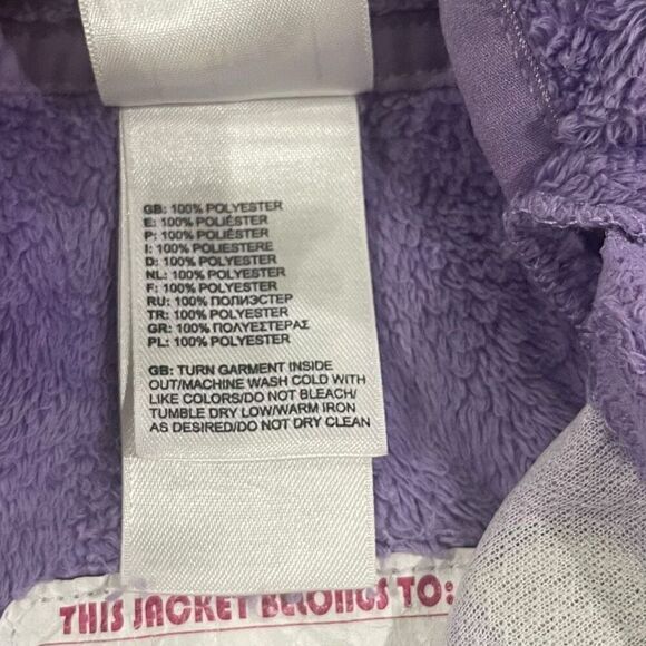 The North Face Light Purple Fleece Hooded One Piece Outfit - Size 3-6 months - Picture 5 of 7